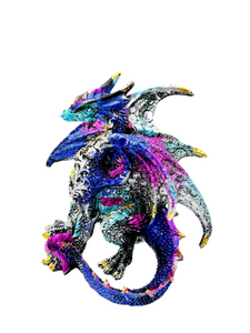 Purple pink and blue dragon