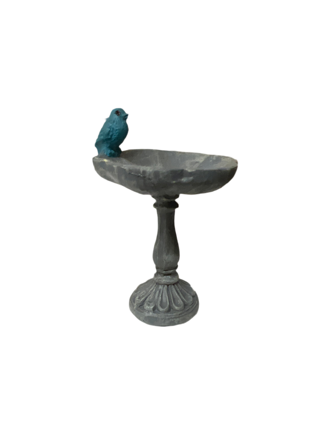 Bird Bath with blue bird