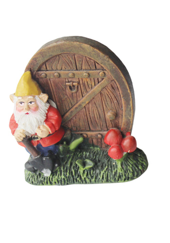 Gnome in front of door