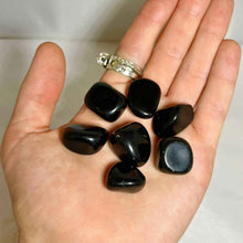 Load image into Gallery viewer, Black Obsidian Tumbled Pocket Stone