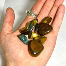 Load image into Gallery viewer, Tiger Eye Tumbled Pocket Stone