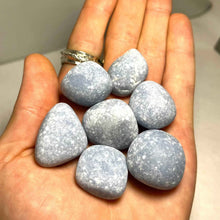 Load image into Gallery viewer, Angelite Tumbled Pocket Stone