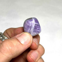 Load image into Gallery viewer, Chevron Amethyst Tumbled Stone
