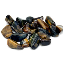 Load image into Gallery viewer, Blue Tiger Eye Tumbled Pocket Stone: Hawk’s Eye