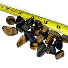 Load image into Gallery viewer, Blue Tiger Eye Tumbled Pocket Stone: Hawk’s Eye