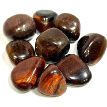 Load image into Gallery viewer, Red Tiger Eye Tumbled Pocket Stone