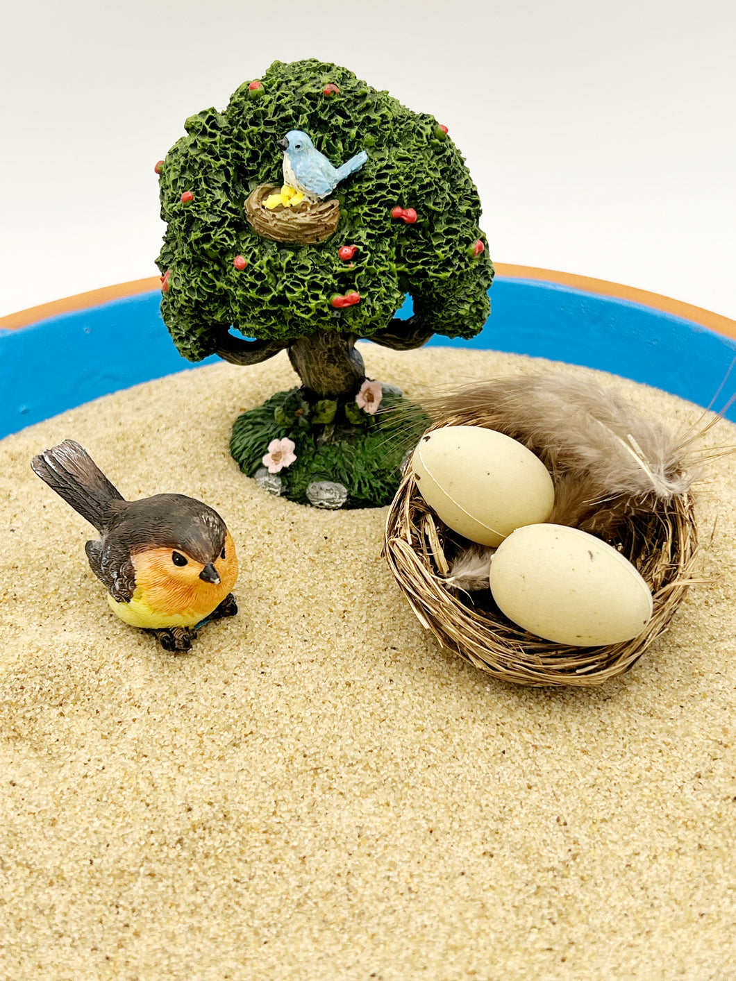 Bundle!  Tree, bird, nest with eggs
