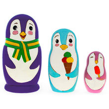 Load image into Gallery viewer, Penguin Family Nesting Dolls