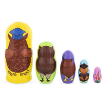 Load image into Gallery viewer, Nesting Dolls:  5 Owls Professors
