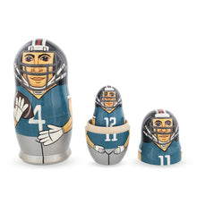 Load image into Gallery viewer, Football Wooden Nesting Dolls