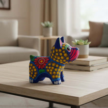Load image into Gallery viewer, Alebrije Bulldog Figurine | Colorful Floral Design