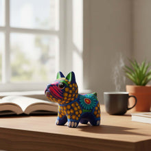 Load image into Gallery viewer, Alebrije Bulldog Figurine | Colorful Floral Design