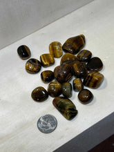 Load image into Gallery viewer, Tiger Eye Tumbled Pebble Stones