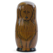 Load image into Gallery viewer, 5 Dogs Wooden Nesting Figurines 6.5 Inches