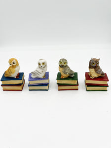 Owl on books