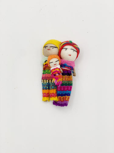 Couple with baby Worry Doll