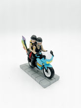 Load image into Gallery viewer, Couple on motorcycle with pride flag